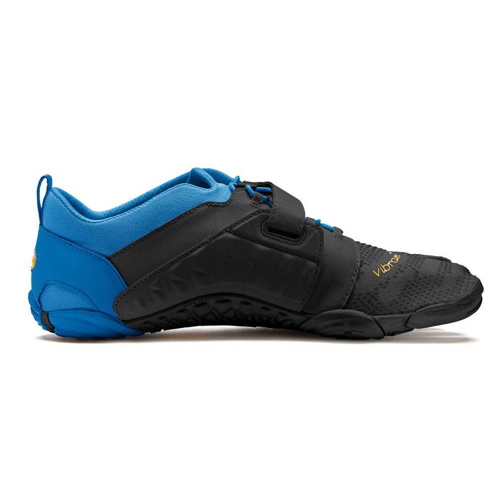 Vibram Five Fingers Mens Hiking Shoes - Black/Blue - V-Train 2.0 - 51243-VIMY